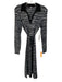 Margaret O'leary Size S Black, Blue, White Viscose & Polyester Collar Knit Dress Black, Blue, White / S