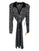 Margaret O'leary Size S Black, Blue, White Viscose & Polyester Collar Knit Dress Black, Blue, White / S