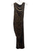 Good American Size M Brown & Black Polyester & Elastane Velvet Sleeveless Dress Brown & Black / M