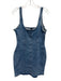 Good American Size L Medium Wash Cotton Denim Sleeveless Scoop Neck Darted Dress Medium Wash / L