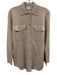 Kinross Size XS Beige Cotton & Polyamide Long Sleeve Buttons Collar Cardigan Beige / XS