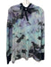 Brodie Size L Blue, Purple & Black Cashmere Hood Tie Dye Knit Sweater Blue, Purple & Black / L