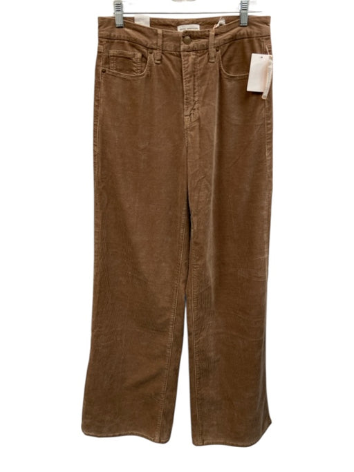 Good American Size 8/29 Light Brown Cotton & Modal Corduroy High Rise Pants Light Brown / 8/29