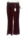 Good American Size 2/26 Burgundy Red Cotton & Modal Corduroy High Rise Pants Burgundy Red / 2/26