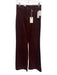Good American Size 10/30 Burgundy Red Cotton & Modal Corduroy High Rise Pants Burgundy Red / 10/30