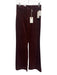 Good American Size 10/30 Burgundy Red Cotton & Modal Corduroy High Rise Pants Burgundy Red / 10/30
