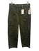 Good American Size 0/25 Army Green Cotton & Elastane High Rise Patch Pants Army Green / 0/25