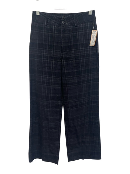 Margaret O'leary Size XS Navy Blue & Gray Cotton & Spandex Micro Corduroy Pants Navy Blue & Gray / XS