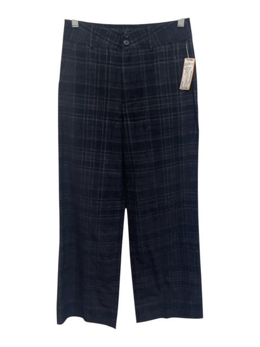 Margaret O'leary Size XS Navy Blue & Gray Cotton & Spandex Micro Corduroy Pants Navy Blue & Gray / XS