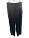 Good American Size 14/32 Black Polyester Satin Zip Fly Straight Leg Pants Black / 14/32