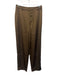 Good American Size 2/26 Ochre Brown Polyester Satin Zip Fly Straight Leg Pants Ochre Brown / 2/26