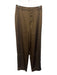 Good American Size 2/26 Ochre Brown Polyester Satin Zip Fly Straight Leg Pants Ochre Brown / 2/26