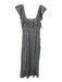Splendid Size XS Black & White Viscose & Cotton Square Neck Gingham Maxi Dress Black & White / XS