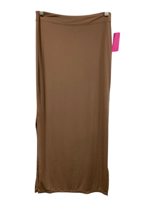 Splendid Size XS Brown Modal Blend Stretch Waist Maxi Side Slit Skirt Brown / XS
