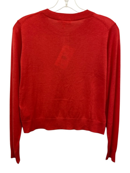 Splendid Size XS Red Orange Viscose Blend Long Sleeve Buttons Cardigan Red Orange / XS