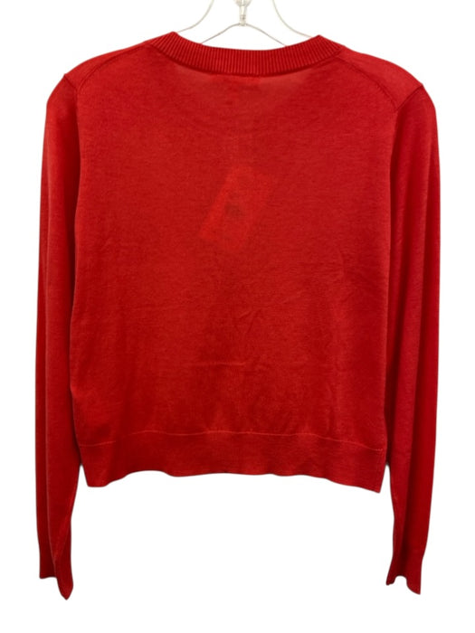 Splendid Size XS Red Orange Viscose Blend Long Sleeve Buttons Cardigan Red Orange / XS