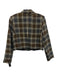 Ted Baker Size 2 Brown, Gray & Beige Acrylic Houndstooth check Crop Jacket Brown, Gray & Beige / 2