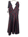 Ted Baker Size 2 Red, Navy & Brown Polyester Sleeveless Plaid Fit & Flare Dress Red, Navy & Brown / 2