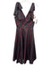 Ted Baker Size 2 Red, Navy & Brown Polyester Sleeveless Plaid Fit & Flare Dress Red, Navy & Brown / 2