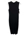 Le AL.X Size S Black Cotton Blend Ribbed Sleeveless Wide Neck Sheath Dress Black / S