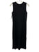 Le AL.X Size XS Black Cotton Blend Ribbed Sleeveless Round Neck Sheath Dress Black / XS