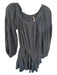 Free People Size XS Black Cotton Long Balloon Sleeve Elastic Waist Dress Black / XS