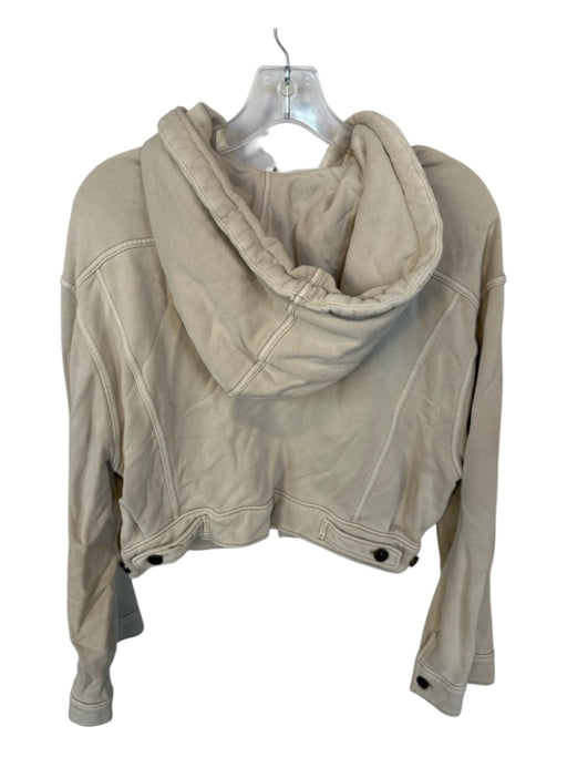 Free People Size XS Tan Cotton Hood Buttons Jacket Tan / XS