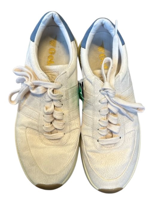 Gola Shoe Size 8 Cream & Blue Leather Color Block Athletic Sneakers Cream & Blue / 8