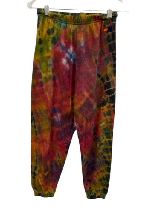 Aviator Nation Size S Green, Purple, Blue Cotton Blend Hoodie Tie Dye Pant Set Green, Purple, Blue / S
