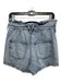 Veronica Beard Size 29 Med Wash Cotton Denim Paperbag Waist Zip & Button Shorts Med Wash / 29