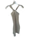 Babaton Size XXS Ivory Nylon Blend Ribbed Halter Neck Mini Dress Ivory / XXS