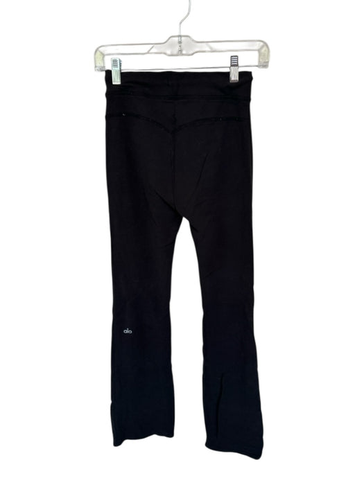 Alo Size Est XS Black Drawstring Flare Athletic Sweatpants Black / Est XS