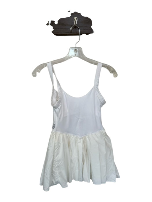 FP Movement Size XS White Polyester Blend Built in Shorts Pleated Skirt Dress White / XS