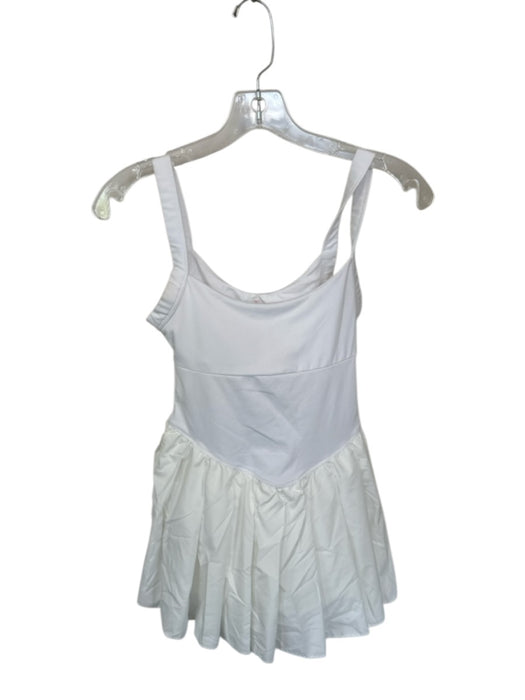 FP Movement Size XS White Polyester Blend Built in Shorts Pleated Skirt Dress White / XS