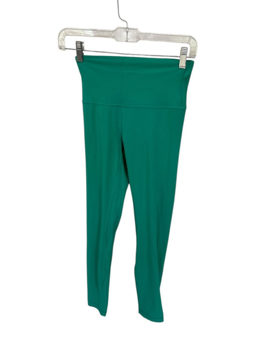 Lululemon Size 4 Green Nylon Blend Interior Pocket Athletic Leggings Green / 4