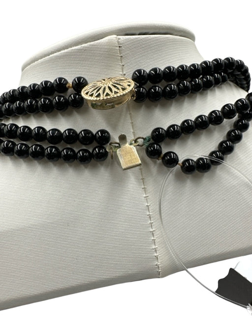 No Brand Black, White & Gold Freshwater Pearl 4 Strand Beaded Necklace Black, White & Gold