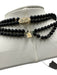 No Brand Black, White & Gold Freshwater Pearl 4 Strand Beaded Necklace Black, White & Gold