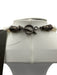 No Brand White & Silver Silver Tone Metal Circles Toggle Clasp Necklace White & Silver