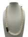 No Brand White & Silver Silver Tone Metal Circles Toggle Clasp Necklace White & Silver