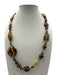 No Brand Brown, Yellow & Silver Silver Tone Metal Agate Quartz Necklace Brown, Yellow & Silver