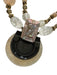 Anthony Alexander Gold, Cream & Pink Gold Tone Metal Spheres Rectangle Necklace Gold, Cream & Pink