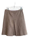 Elie Tahari Size M Tan & Lavender Tweed Pleated Side Zip Above Knee Skirt Tan & Lavender / M