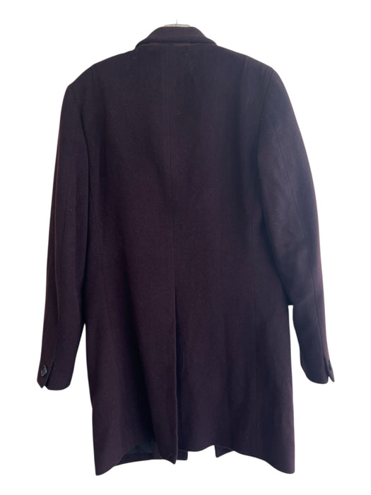 ALLSAINTS Size XS / 34 Dark Purple Wool Single Breasted Flap Pockets Coat Dark Purple / XS / 34