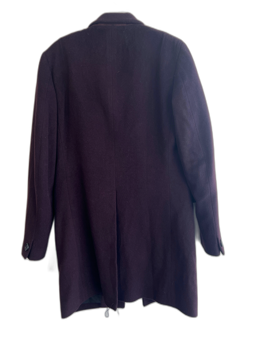 ALLSAINTS Size XS / 34 Dark Purple Wool Single Breasted Flap Pockets Coat Dark Purple / XS / 34