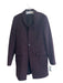 ALLSAINTS Size XS / 34 Dark Purple Wool Single Breasted Flap Pockets Coat Dark Purple / XS / 34