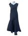 Carolina Herrera Size 4/6 Navy Silk Taffeta Cap Sleeve Criss Cross Gown Dress Navy / 4/6