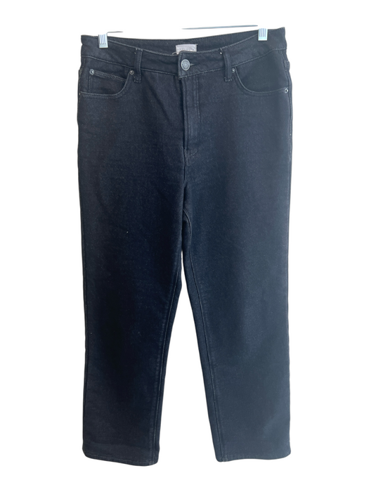 Z Supply Size 28 Black Cotton High Rise Zip Fly 5 Pocket Straight Leg Jeans Black / 28