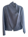 Carmen Size L Gray Polyester Blend Faux Leather Moto Zip Cropped Jacket Gray / L