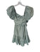 En Saison Size S Sage green Cotton Short Balloon Sleeve Back Tie Babydoll Dress Sage green / S