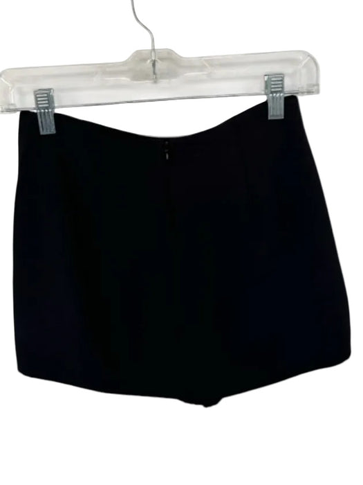 Amanda Uprichard Size XS Black Polyester Back Zip Mini Skort Black / XS